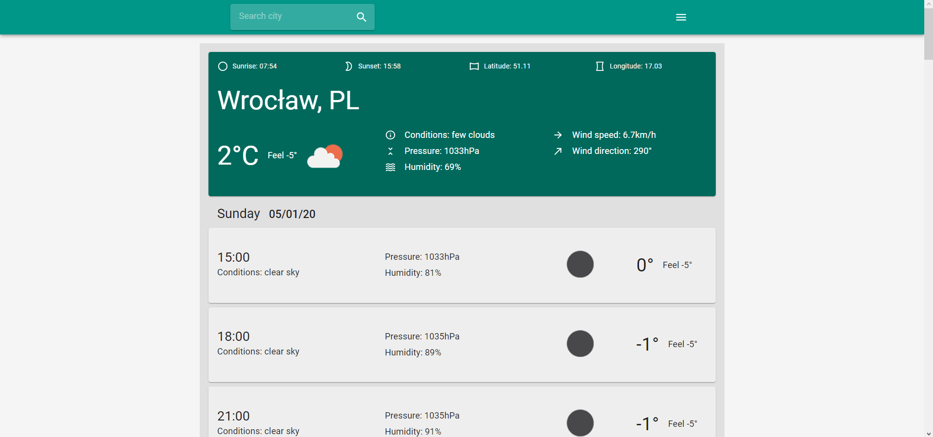 Wether app light theme